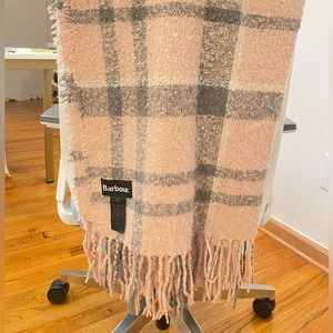 *NEW* Barbour Tartan Boucle Scarf - pink & gray